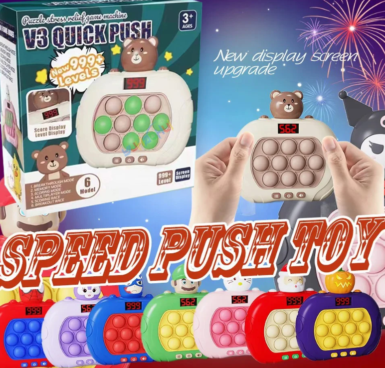 Pop Light Fidget: Quick Push Bubble Toy