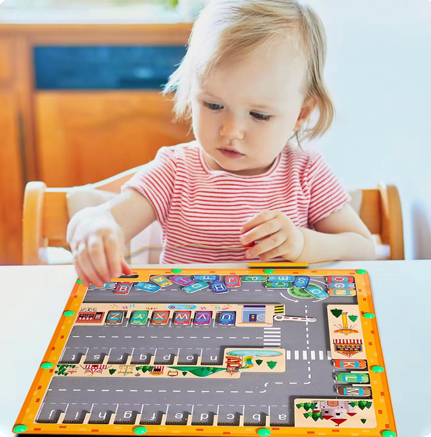 Montessori Alphabet Parking Maze