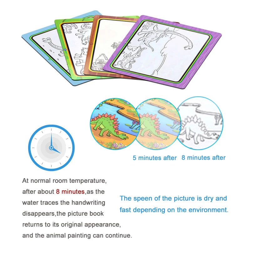 Montessori Water Drawing & Coloring Book