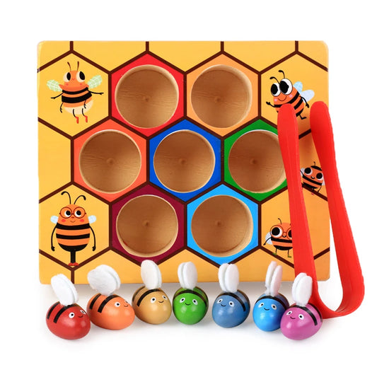 Educational Beehive Toy with Tweezers