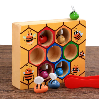 Educational Beehive Toy with Tweezers
